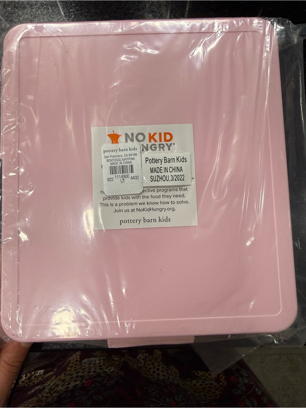 Pottery Barn Kids Pale Pink All-in-one Bento Box - NWT